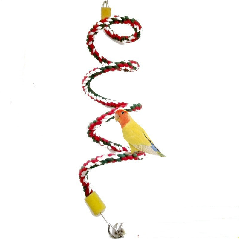 Oiseau de perroquet avec des fournitures de jouets Anneau de balançoire Échelle d'échelle aérienne Échelle