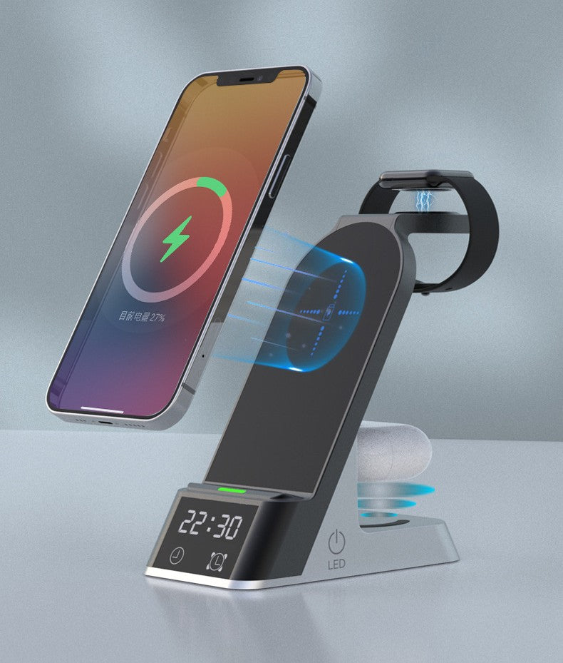 Base de recharge sans fil avec support de fonction d'affichage d'horloge