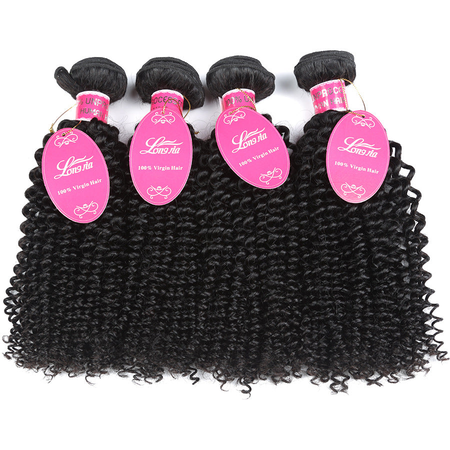 10A Ensembles de cheveux humains brésiliens profond bouclé Weave