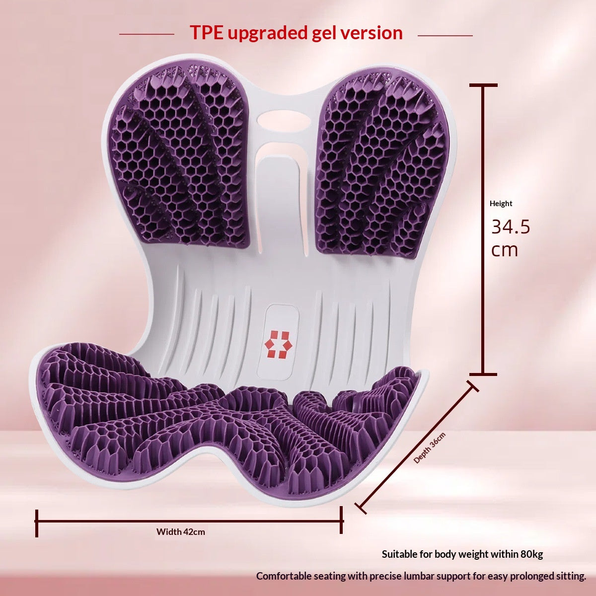 Coussin de soutien lombaire ergonomique de bureau portable