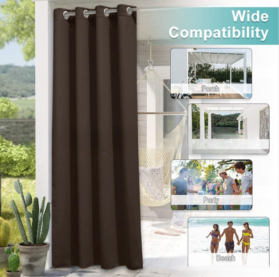 Solid Color Outdoor Waterproof et protection solaire Protection UV Haute précision soie noire