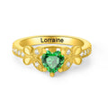 Butterfly Zircon Anneau sur mesure Love Birthstone