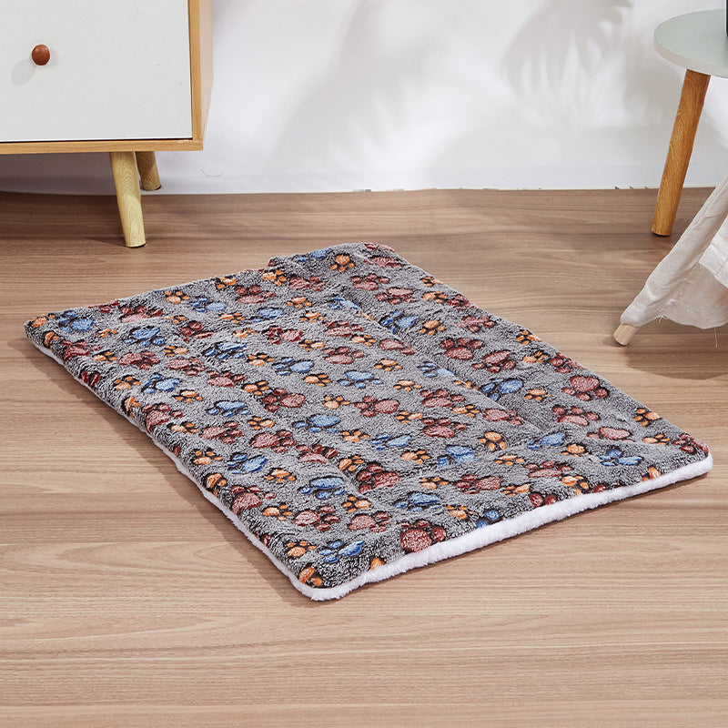 Tapis de lit de chien en peluche chaude
