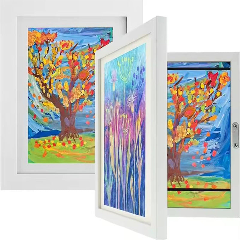 Enfants Art Frame magnétique Snap-Open peinture à l'huile Boîte de rangement Cadre photo