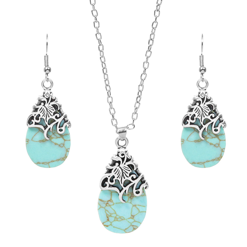 Boucles d'oreilles Vintage Collier Exquise Collier de mode Bohème Accessoires de soirée