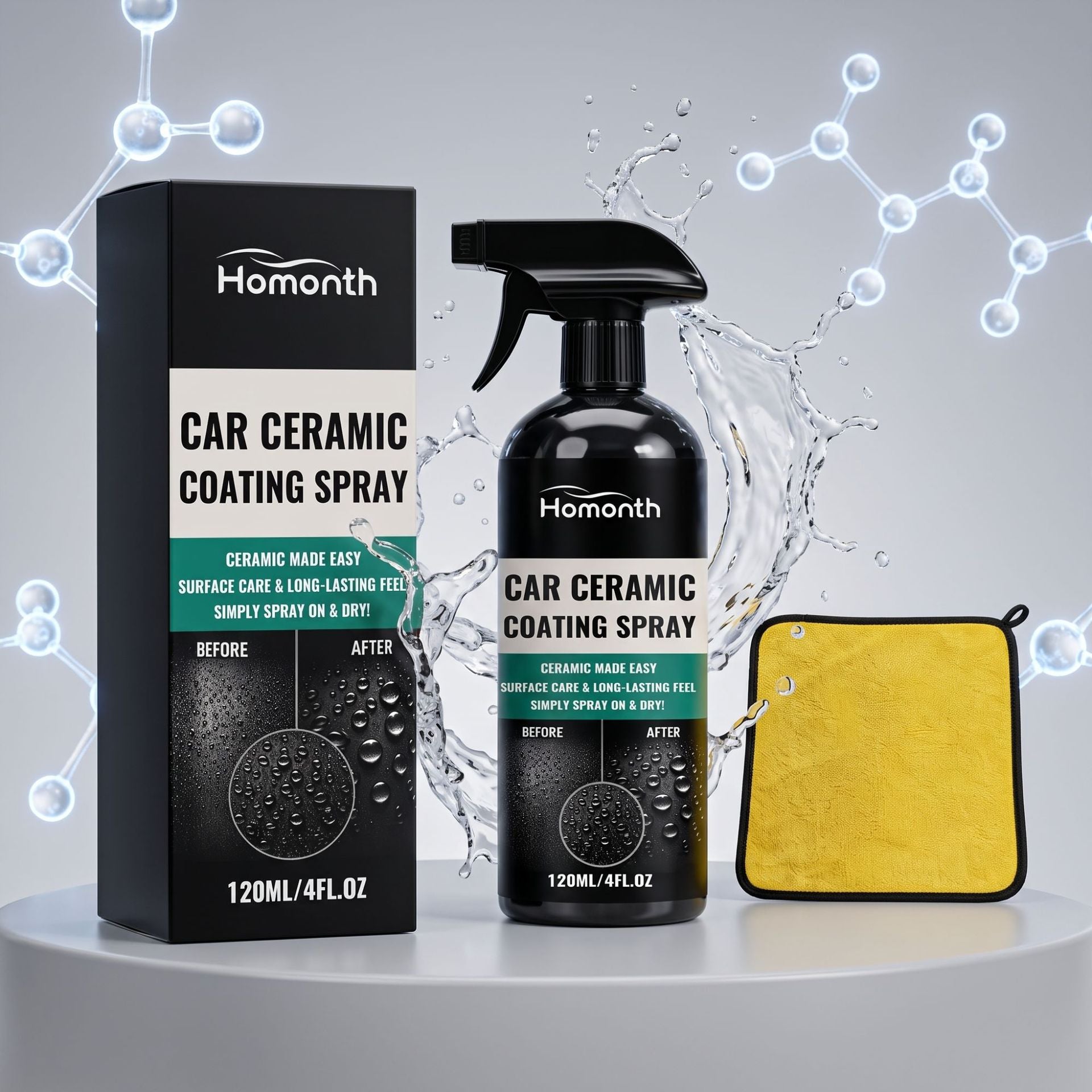HOMONTH Nano Automotive Coating Spray Un spray pratique pour le nettoyage et le polissage quotidien