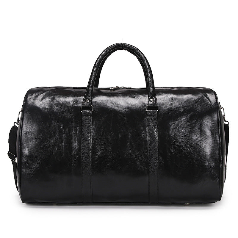 Hommes PU cuir Duffle Gym Bag Week-end Bagage Voyage Sac à main occasionnel Holdall