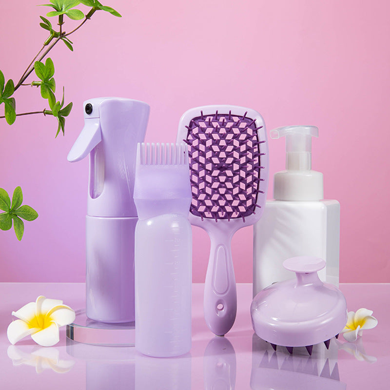 Vaporisateur haute pression nettoyage de bouteille de silicone Shampooing brosse Peigne Hollow soins cheveux Dyei