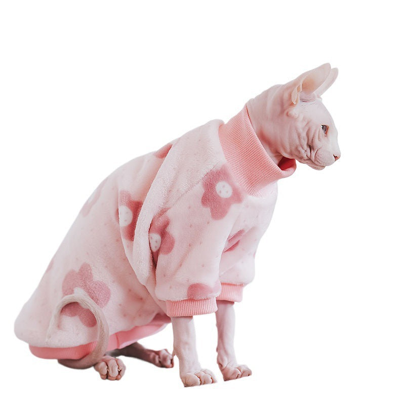 Vêtements d'animaux de compagnie en flanelle chaude épais doublés de polaire