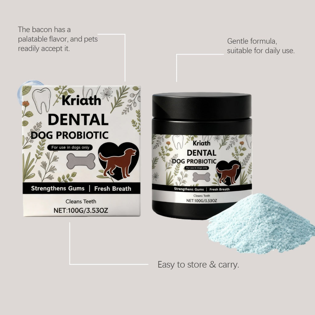 Powder supplement for canine dental care