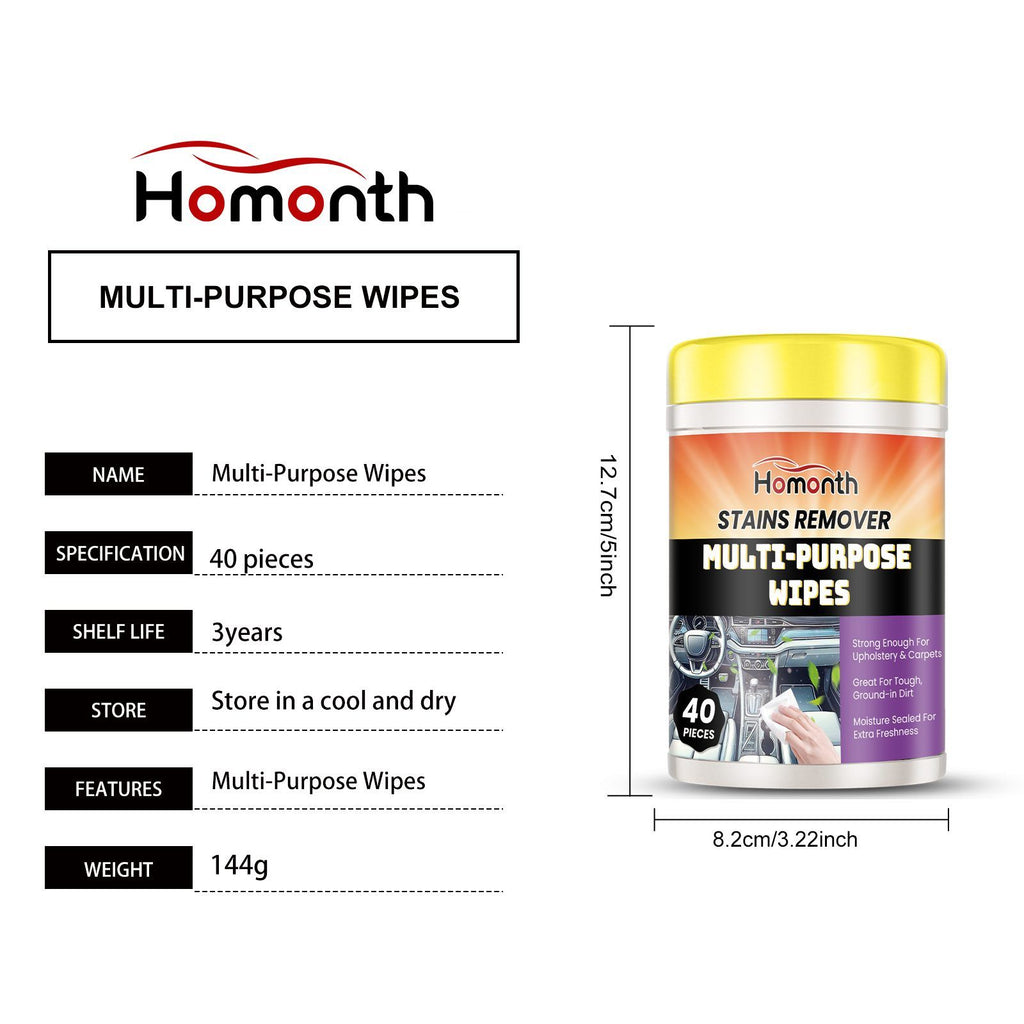 Wipes de nettoyage intérieur de l'automobile HOMONTH