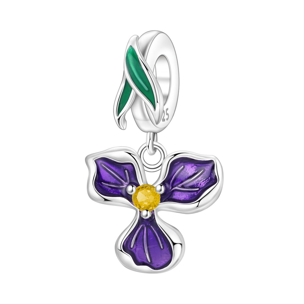 Lily de la vallée Iris et la fleur spinning bricolage bracelet pendentif accessoires