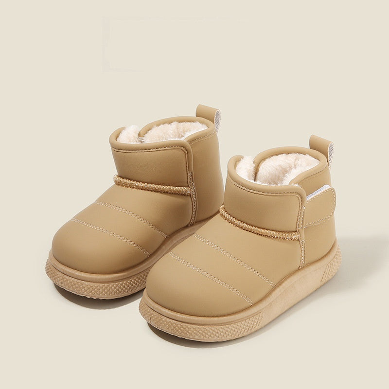 Girls' Thick Cotton Boots Fleece-Lined Warm Baby Cotton Shoes