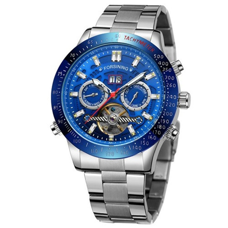 Fashion Casual Multi-fonction Tourbillon Montre mécanique automatique