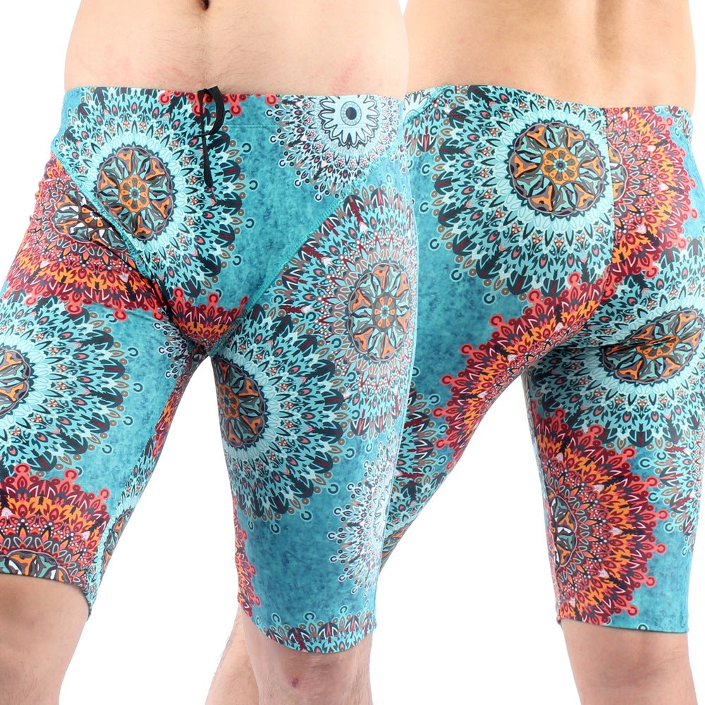 Séchage rapide Confort Natation Trunks Homme Mode Cinq points loin Anti-embarrassment Plu