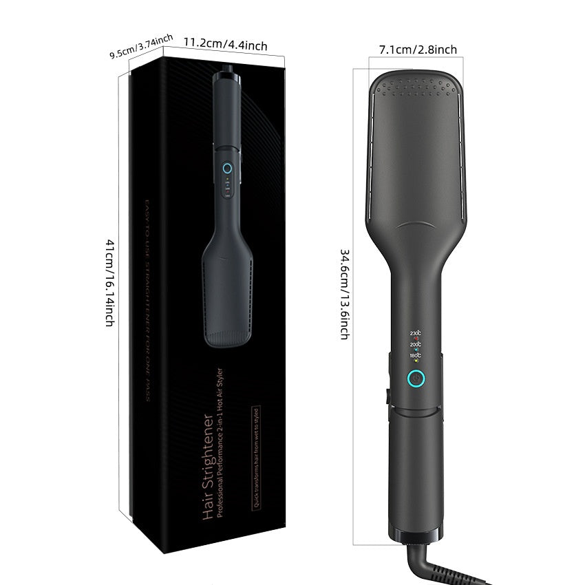 Séchoir à cheveux Lisseur de cheveux bi-en-un multifonctionnel humide et sec à double usage électrique Hai