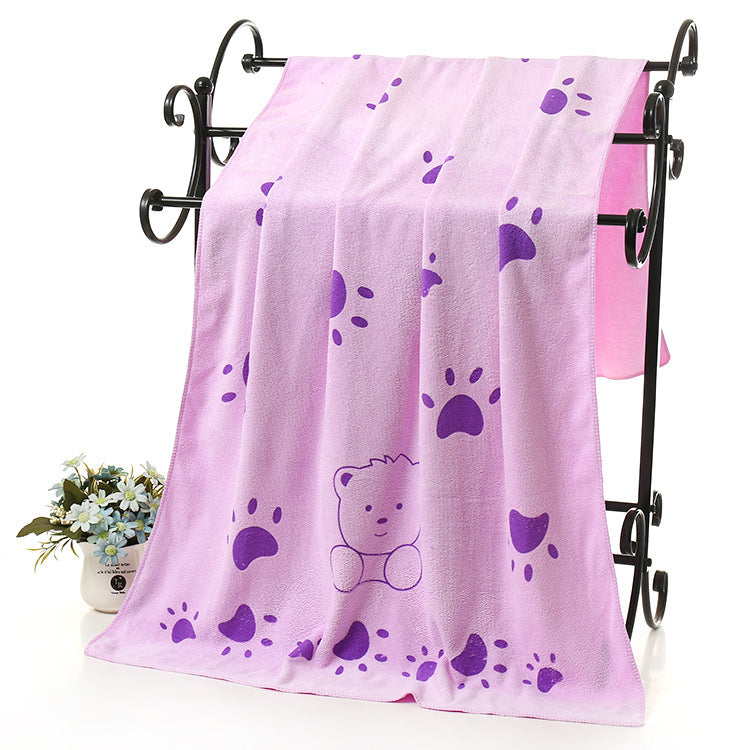 Doucement absorbant Cartoon Imprimer Serviette de bain Embossée
