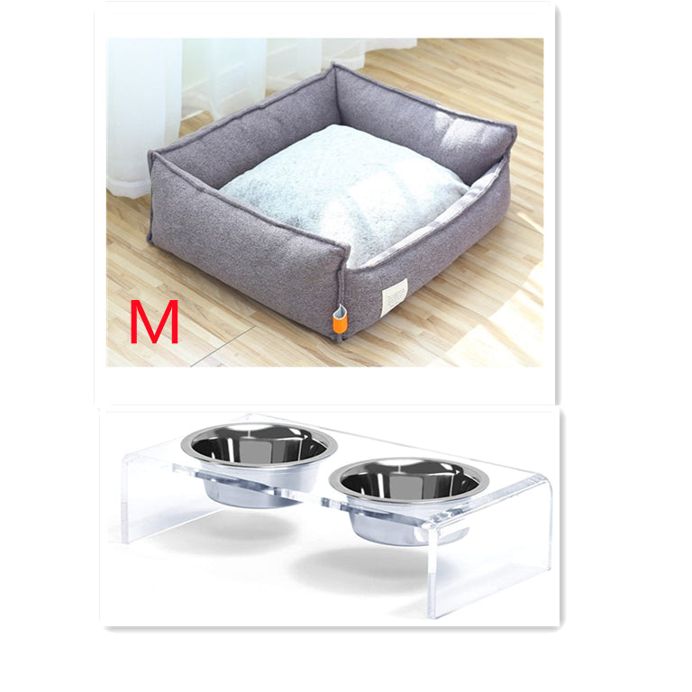 Chien Acrylique et Chats Pet Feeder Petit Chat Chien Feeding Rack