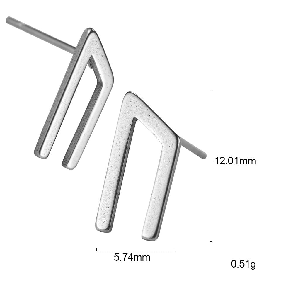 Boucles d'oreilles Nordic Rune en acier inoxydable