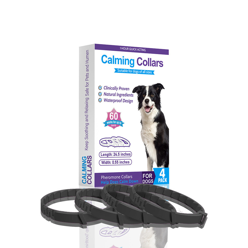 4-Pack Calming Pheromone Collars for Cats and Dogs to Relieve Anxiety