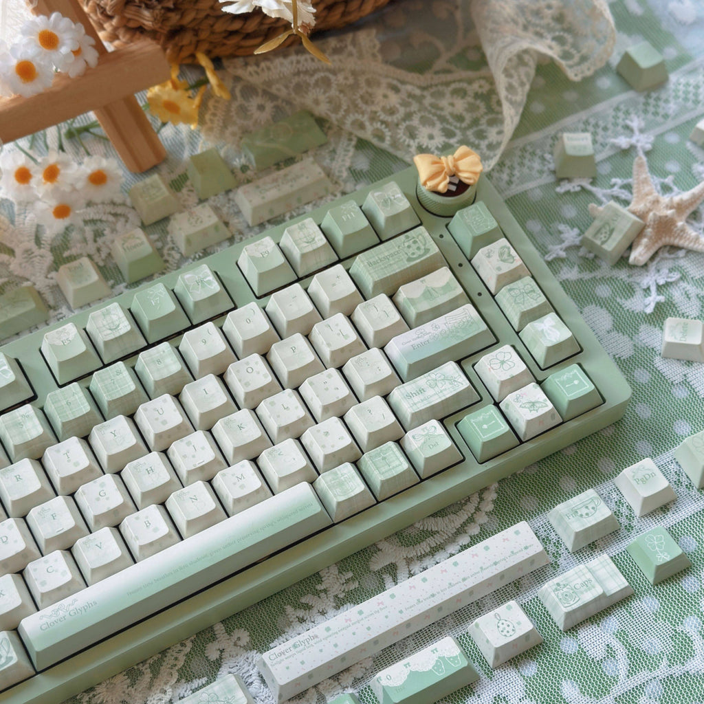 Mossy Patina Riddle Captures de clés Sublimées Mignon et personnalisé clavier mécanique