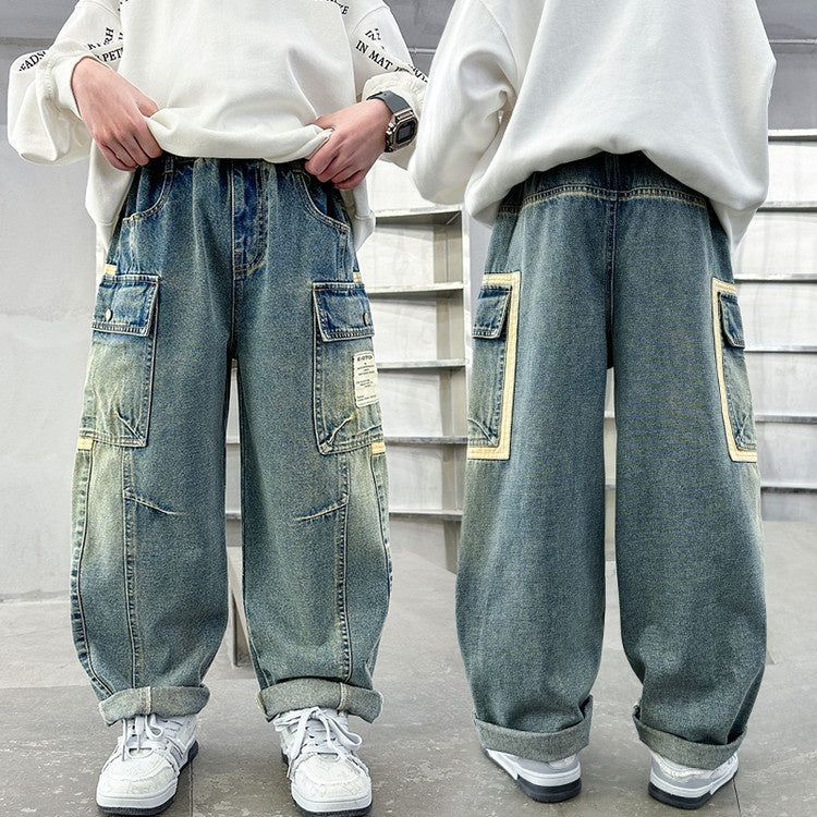 Vêtements de printemps pour enfants Pantalons droit
