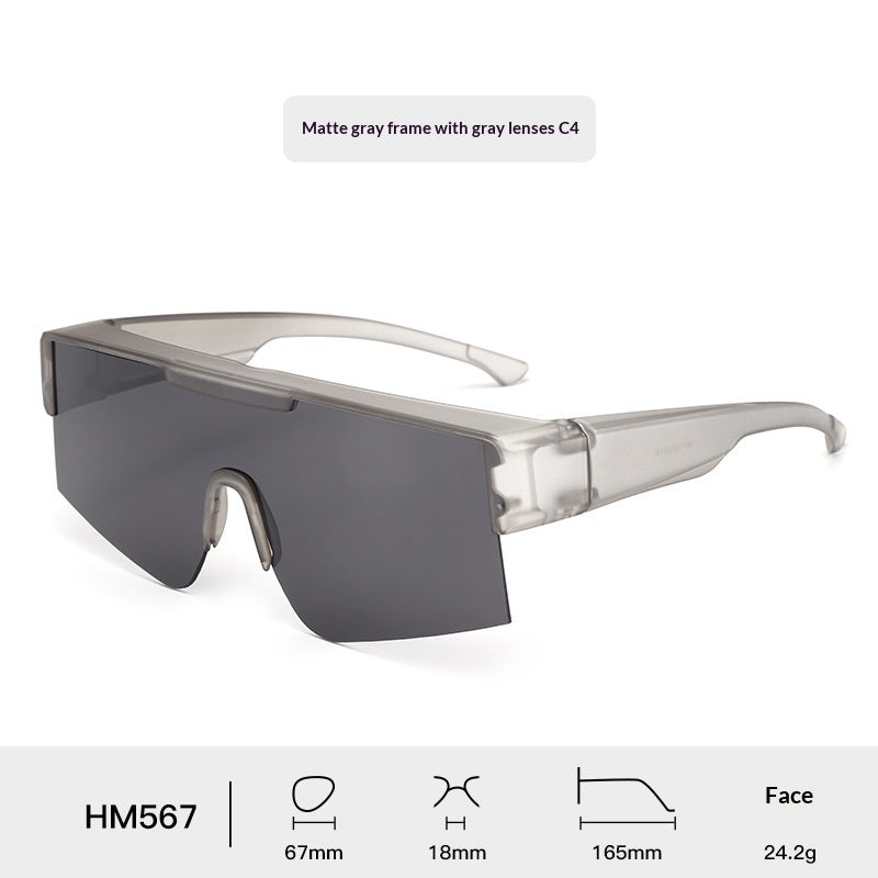 Lunettes de soleil à vélo colorées avec un boîtier