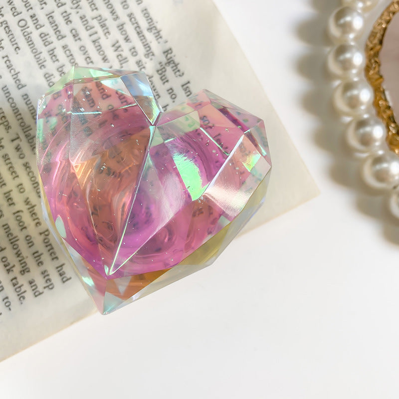 Love Transparent Glitter Bracket Paste-Type Retractable Desktop Stand