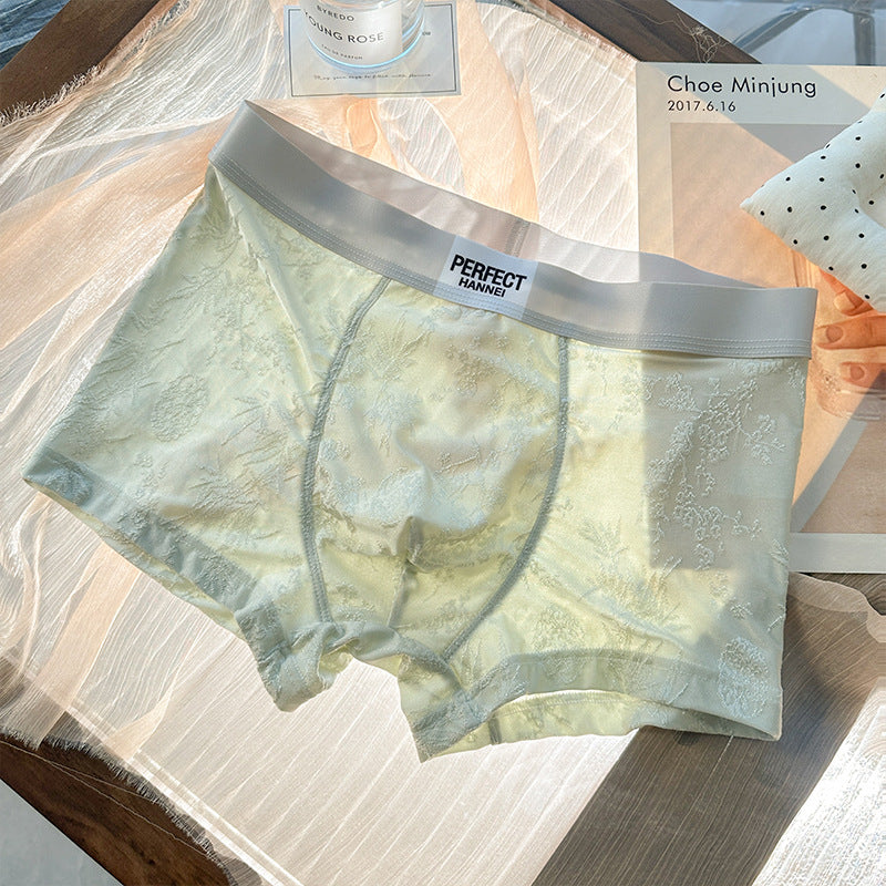 Slips de boxeur pour hommes pour l'été à mi-scène et respirant