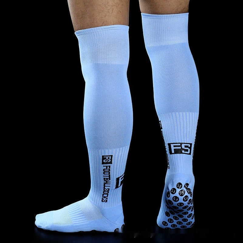 Chaussettes antidérapantes de soccer Long Longueur genou Football Match Training Chaussettes