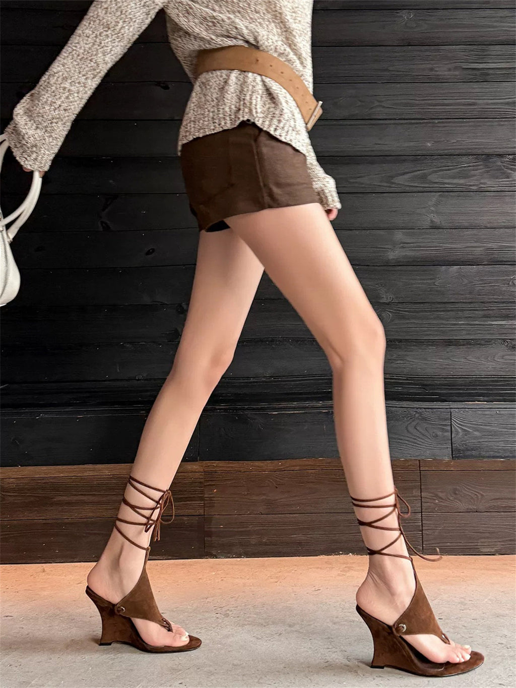 Sangle de String Wedge Sandales pour femmes