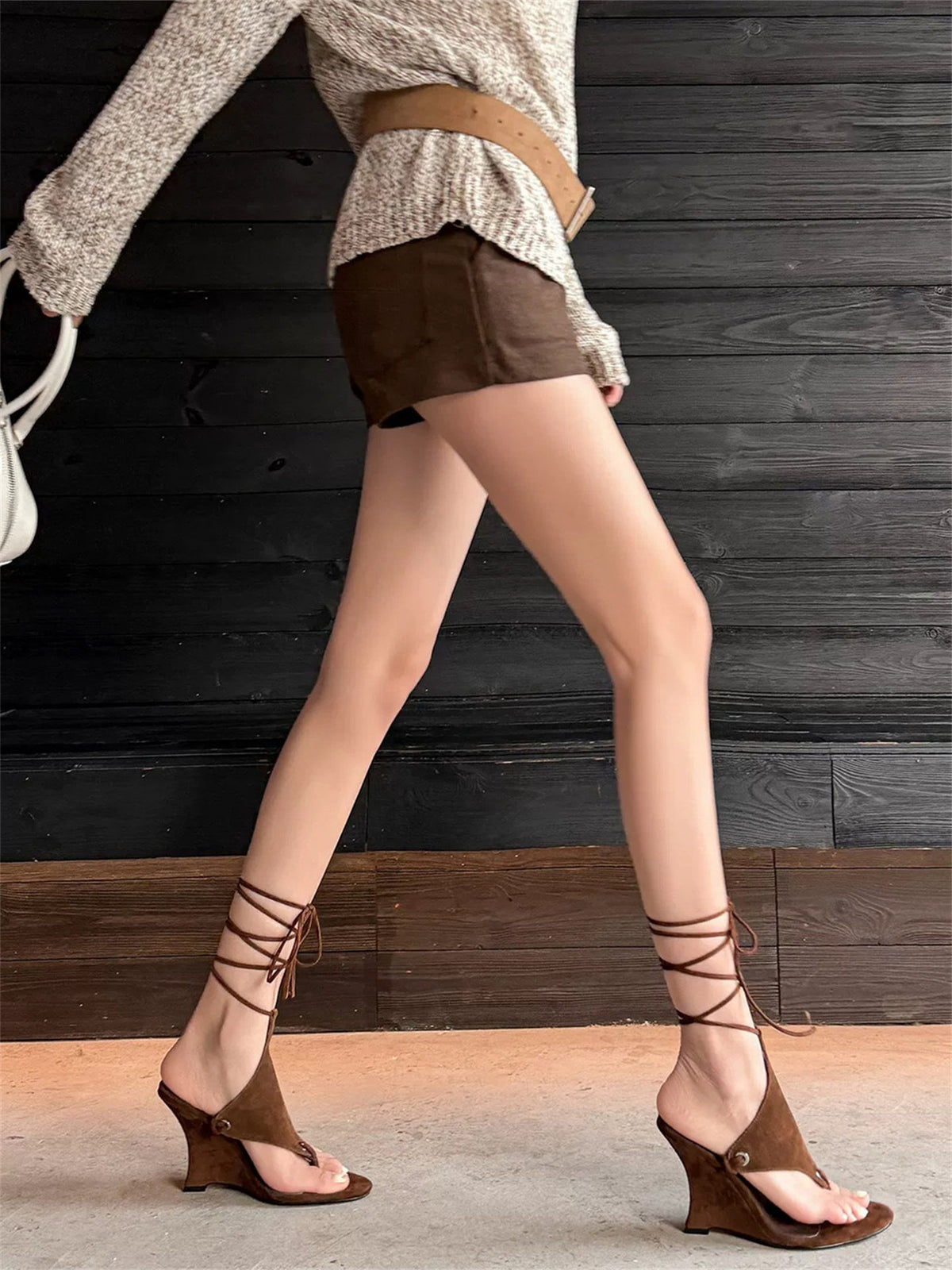 Sangle de String Wedge Sandales pour femmes