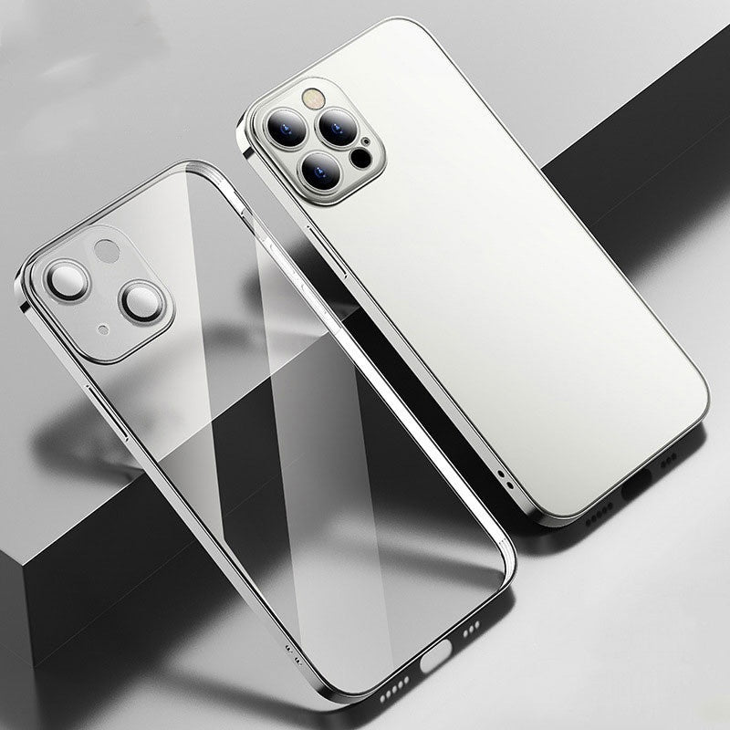 TPU transparent électroplastique tout compris livré avec boîtier de téléphone protège-objectif