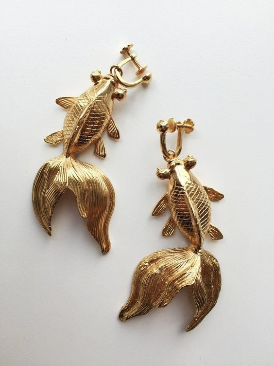 Boucles d'oreilles Alliage Poisson rouge Polyvalent