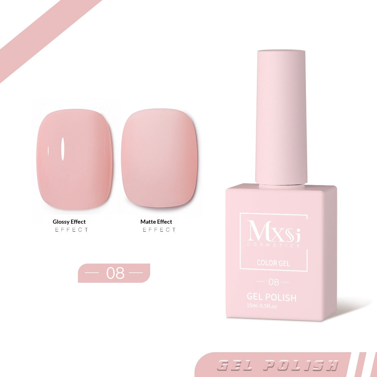 Une bouteille Une couleur tendance Gel couleur solide Nail polonais
