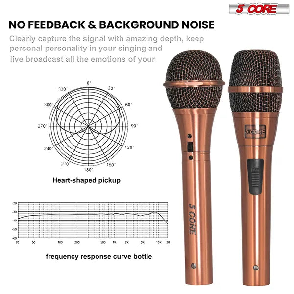 5 Core XLR Microphone Dynamic Mic Karaoke Singing Studio Microfono Mics portables