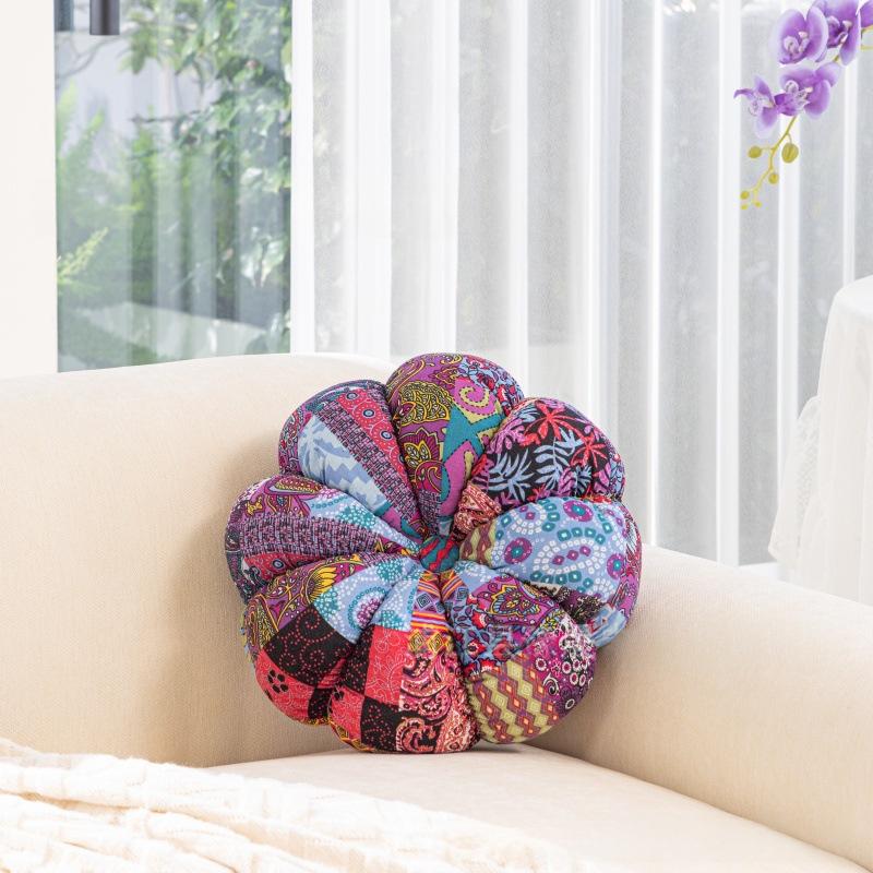 Coussin de siège en citrouille de type bohème et oreiller