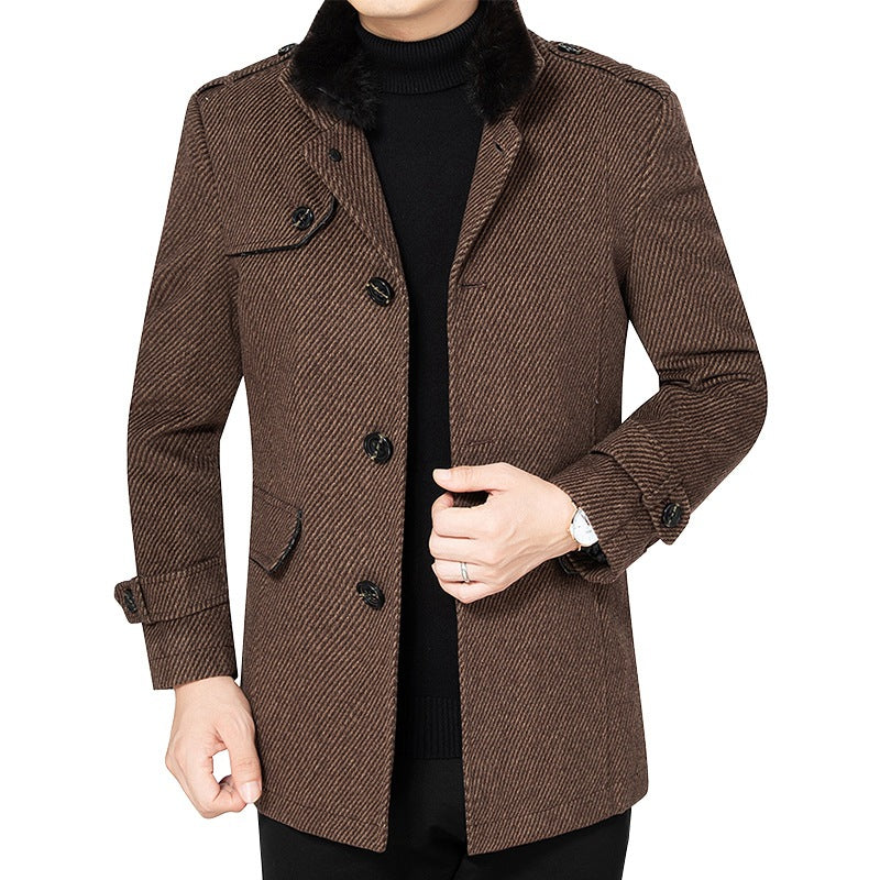 AutumnHiver Coat Laine Casual Lambswool Coat