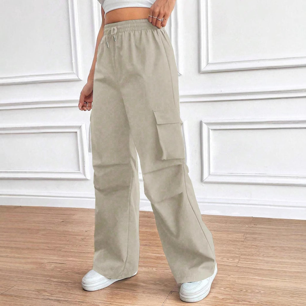 Spring And Summer Thin Elastic Waist Drawstring High Waist Cover Bag Design Loose Commuter