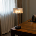 Lampe de bureau rechargeable tout en aluminium plissé