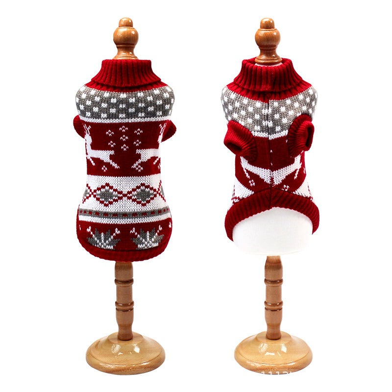 Vêtements de chien en col roulé de Noël