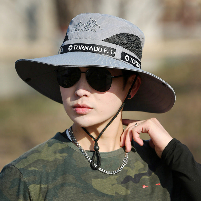 Pêche d'alpinisme Sunscreen Voyage respirant Grande Eave Visor Chapeau pour hommes