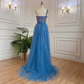 Hand-slit shoulder fishtail gown
