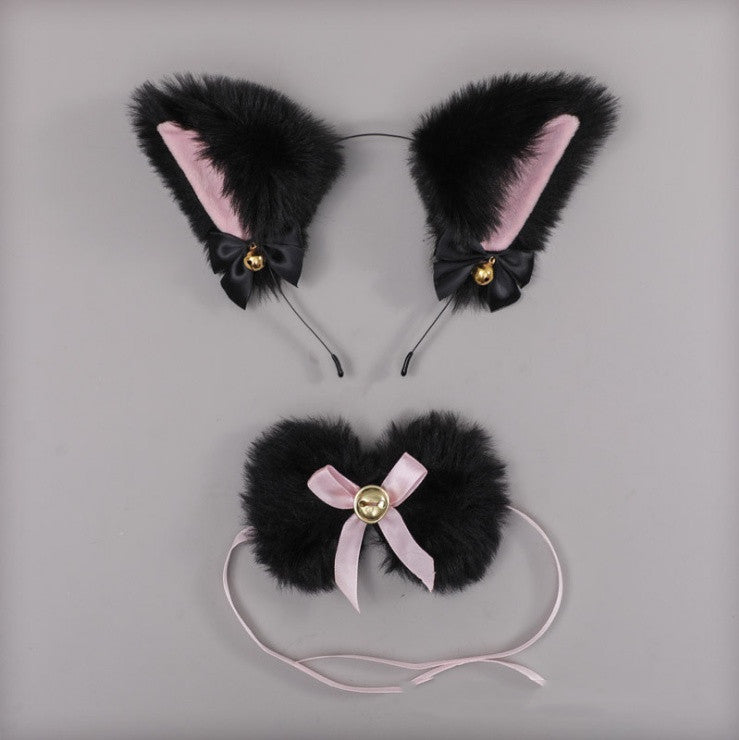 Bandeau d'oreilles de chat mignon en peluche
