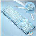 Clavier mécanique Mouse filaire Set Interface Usb Rechargeable Blue Retro Punk Version