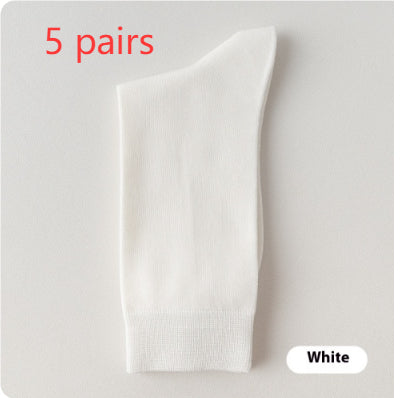 Mi-calf printemps et automne pur coton hommes d'affaires chaussettes