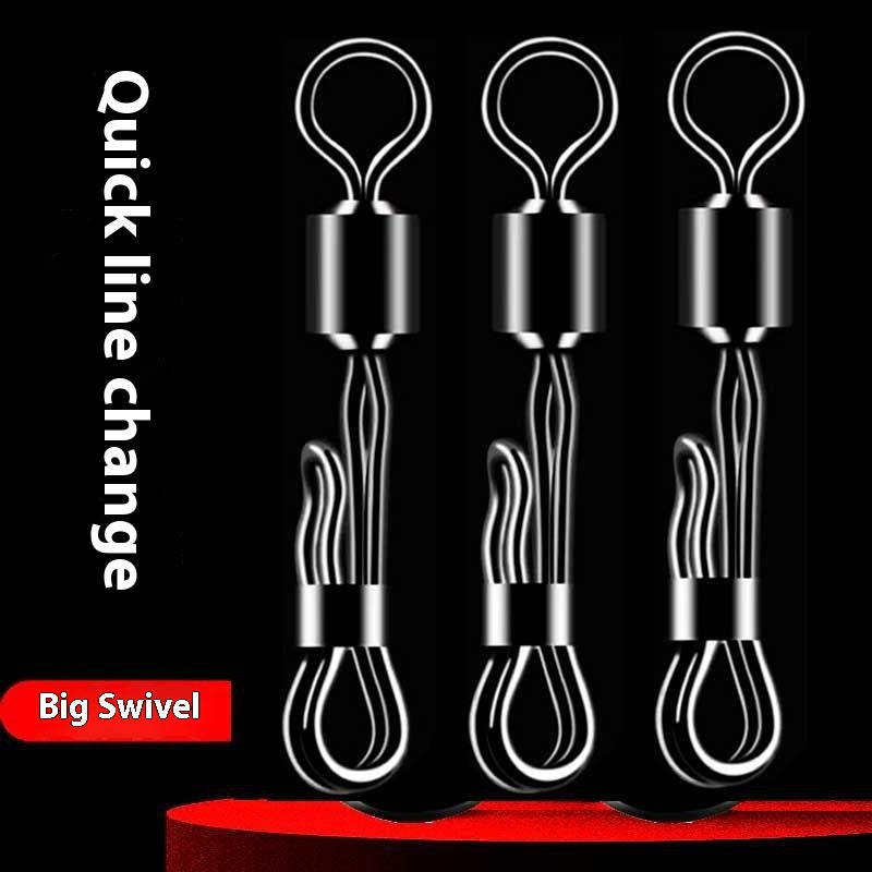Quick Line Change Barrel Swivel Bearing Sortie rapide 8 mots Anneau