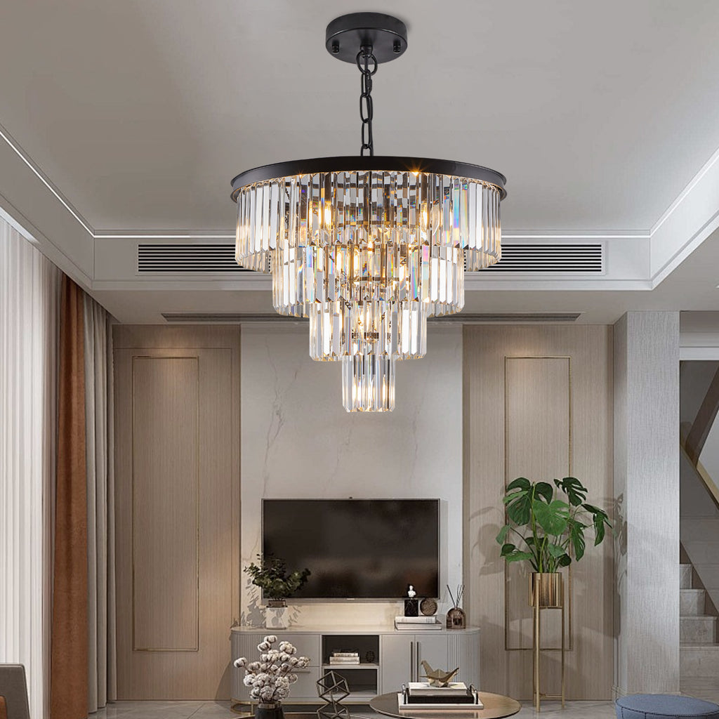 (Même que W1340P188542/L5007-600-B) 24" Cristal contemporain Moderne Chandeliers Cristal Cei