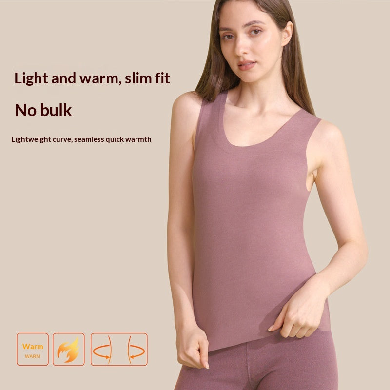 AutumnHiver Fleece-lined extra-épaisseur sans manches Base Top
