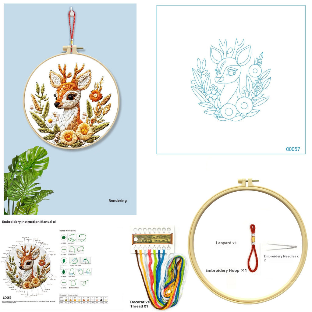 Royal Brodery Cross Stitch Animal and Lucky Tree Simplicité